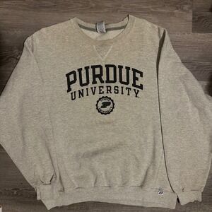 Russell Athletic Purdue University Crewneck Sweatshirt Men's XL Grey College